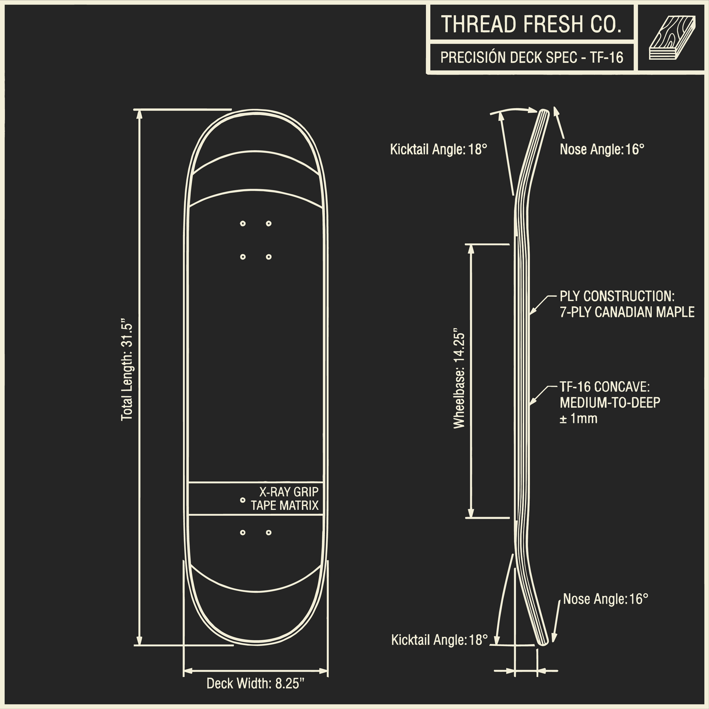 The Deck Blueprint Tee (TF-16)